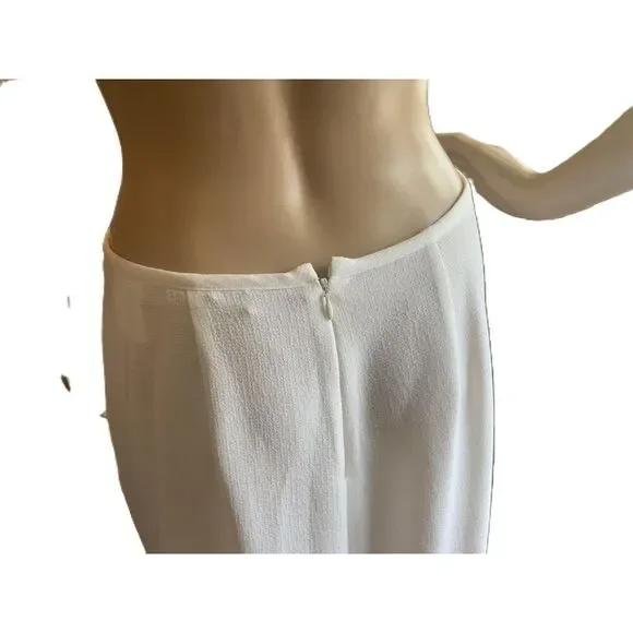BCBGMAXAZRIA White Knee-Length Pencil Skirt Size 6 High Low - Picture 3 of 9